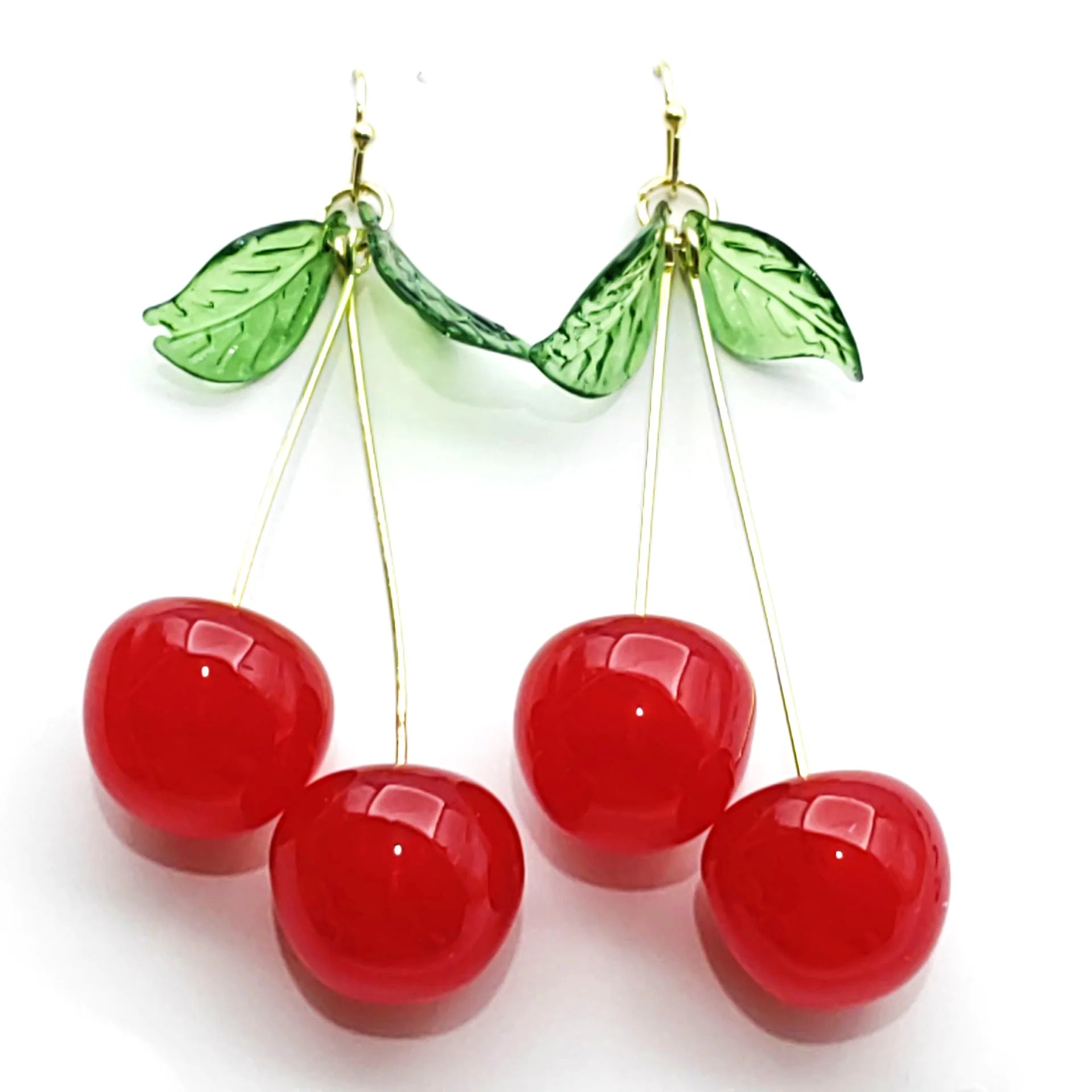 Cute Cherry Drop Earrings for Women - Trendy Summer Jewelry - Smarsty