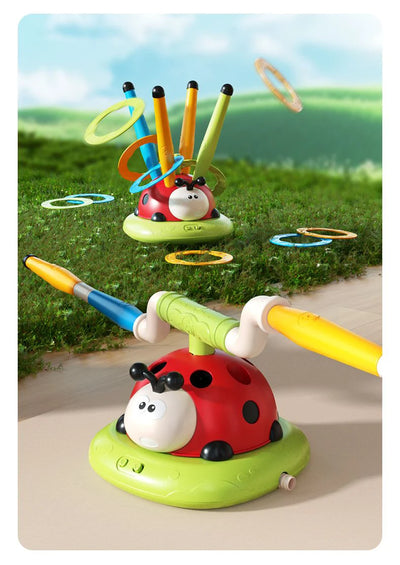 Ladybug Sport Entertainment Game Toy Multifunction Rope Skipping Machine Ferrule Jump Rocket Launcher Outdoor Educational - Smarsty