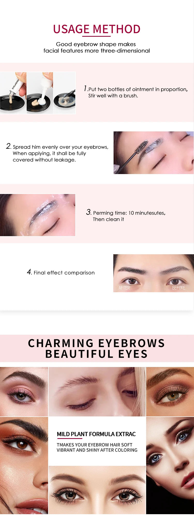ICONSIGN Eyelash Eyebrow Dye Tint Kit Brow Enhancer Mascara Lift Tinting Tattoo Eyes Makeup Tools - Smarsty