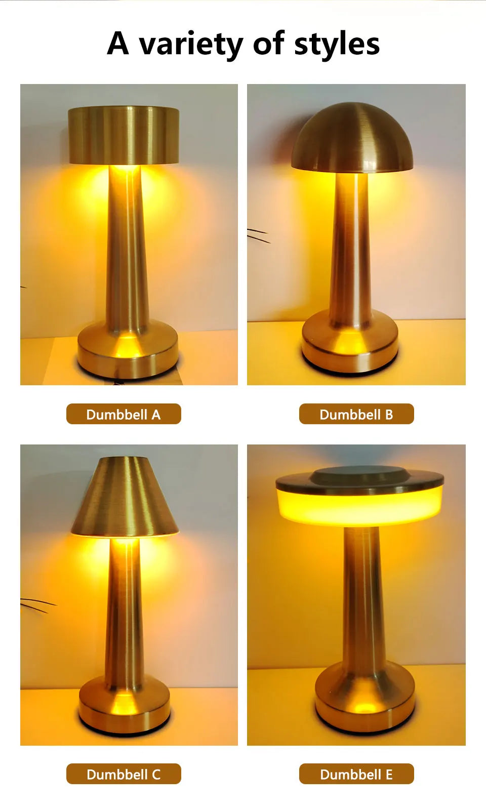 Rechargeable LED Table Lamp with Touch Control - Smarsty