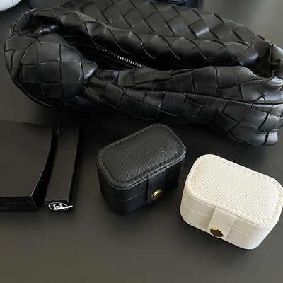 Mini Portable Leather Jewelry Storage Bag for Travel - Smarsty