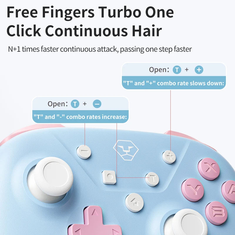 AOLION Bluetooth Controller for Switch PC iOS Android Turbo Function - Smarsty