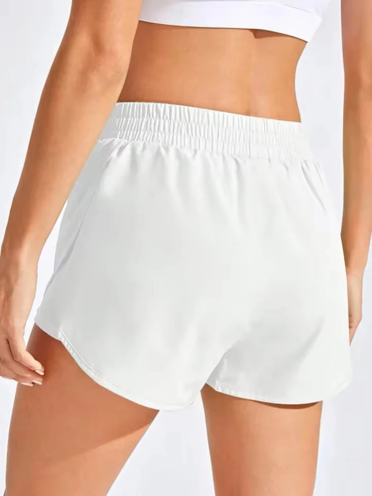 Yoga Shorts Women Fitness Elastic Running Workout Short Leggings For Ladies Gym Sport Shorts Fitness Sportwear - Smarsty