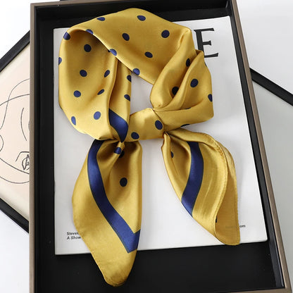 Silk Square Scarf for Women Summer Head Wrap - Smarsty