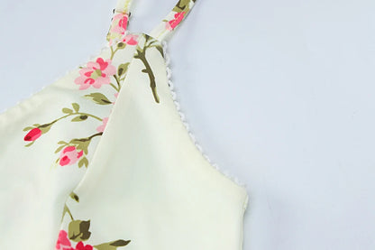 Dulzura Sexy Y2K Clothes Floral Print Sleeveless Backless Bodycon Maxi Dresses For Women 2023 Club Birthday Party Elegant Outfit - Smarsty
