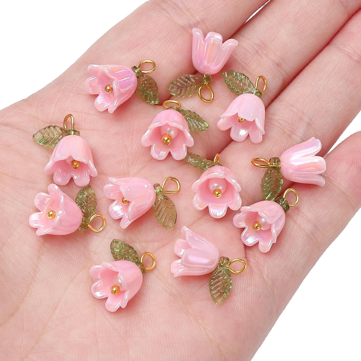 Acrylic Lily of the Valley Flower Beads for Jewelry Making - Smarsty
