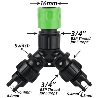 KESLA 4-Way Drip Irrigation Tap Adapter for Gardens - Smarsty