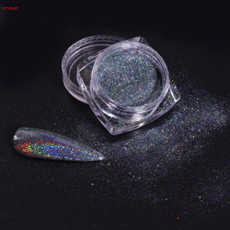 Holographic Glitter Nail Powder Set for Stunning Manicures - Smarsty
