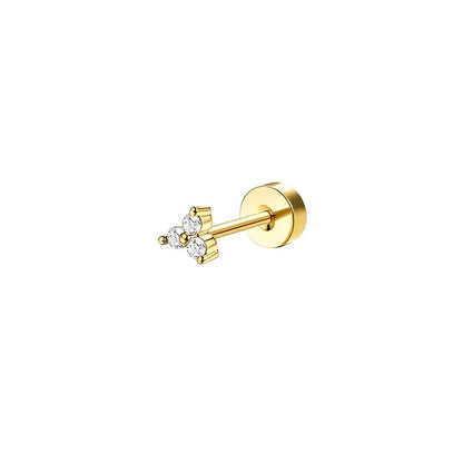 Stainless Steel Earrings For Sensitive Ears Slim Flat Back - Smarsty