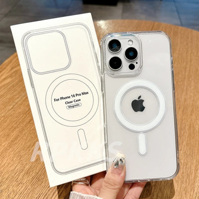 Transparent MagSafe Case for iPhone Crystal HD Shockproof - Smarsty