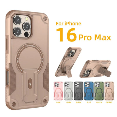 Armor Invisible Bracket for Magsafe Case For iPhone 17 16 15 13 14 12 Pro Max Plus 11 Magnetic PC Wireless Charge Holder Cover