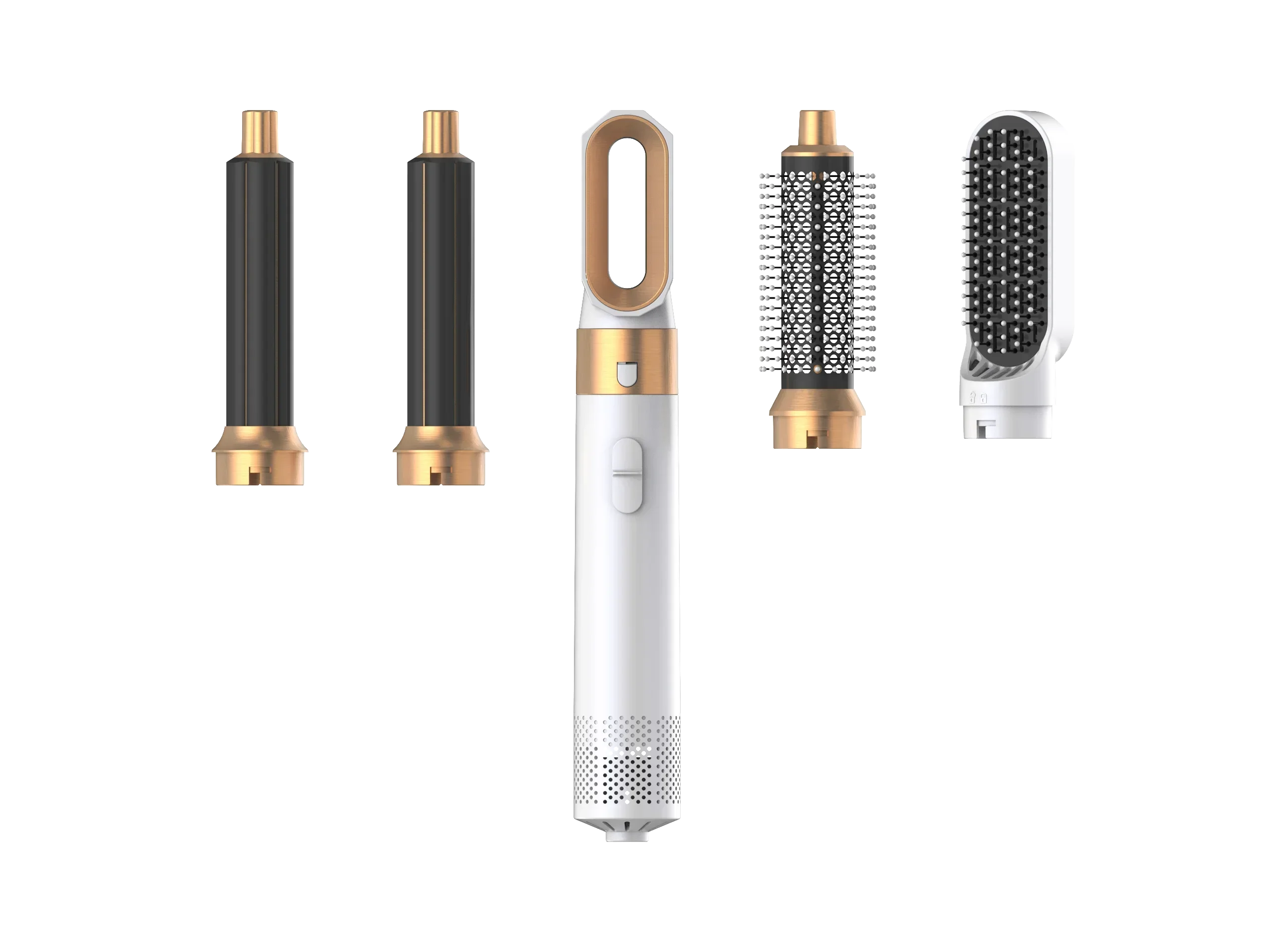 5 in 1 Low Noise Hair Styler with Hot Air Brushes - Smarsty
