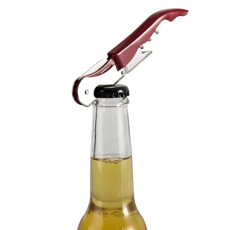 Double Fulcrum Stainless Steel Corkscrew Wine Opener - Smarsty