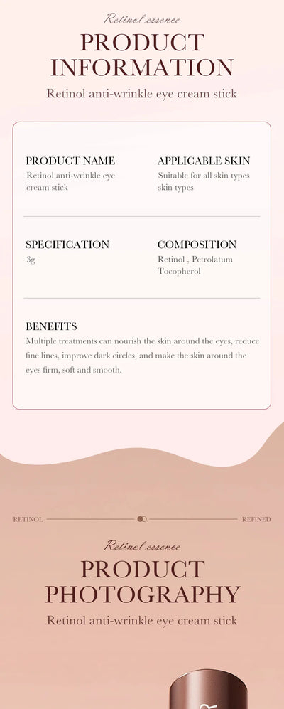 SADOER Retinol Eye Cream Stick for Dark Circles - Smarsty