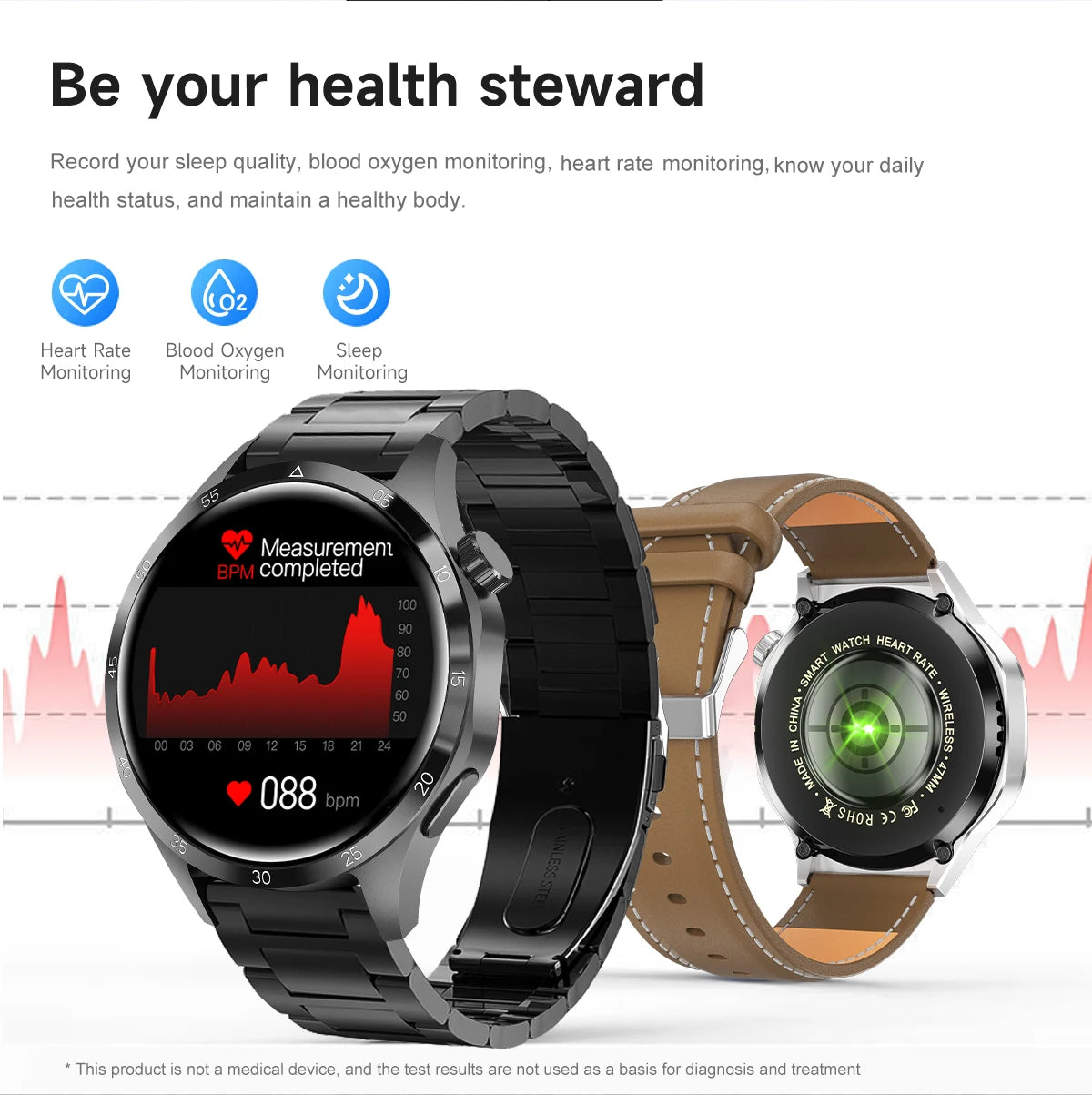 GT5 Pro GPS Smartwatch with AMOLED Screen and Heart Rate Monitoring - Smarsty