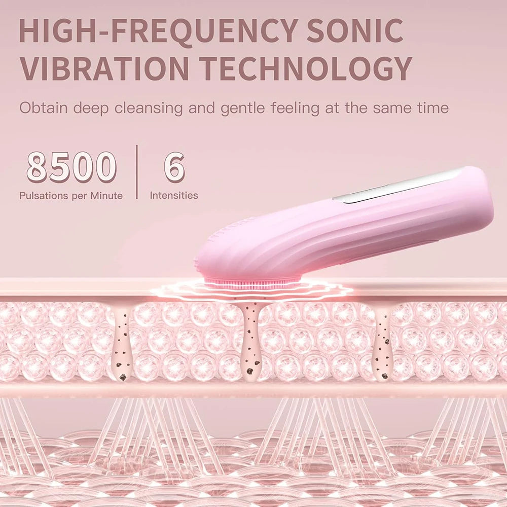 Sonic Waterproof Facial Cleansing Brush for Deep Cleaning - Smarsty