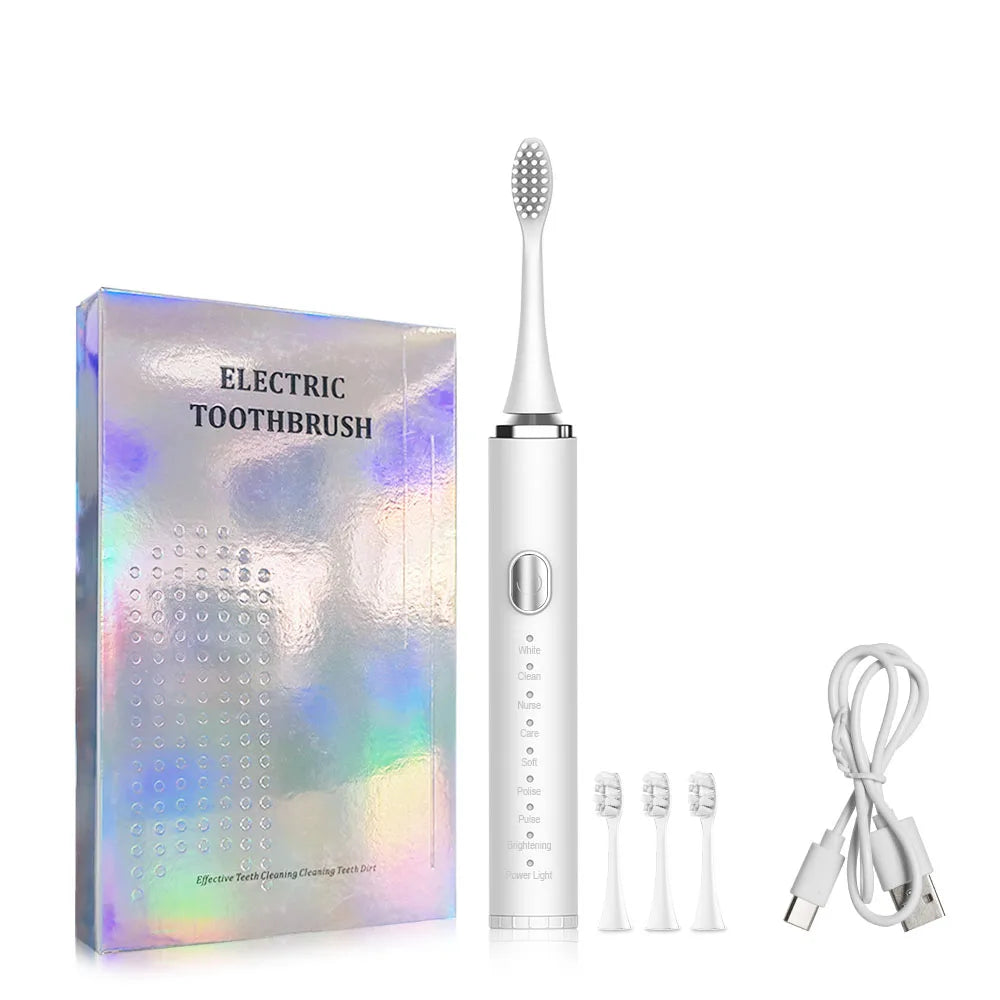 Electric Toothbrush With Sonic Vibration For Deep Cleaning - Smarsty