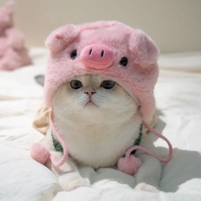 Cute Cat Dog Plush Hat for Warm Cosplay Fun - Smarsty