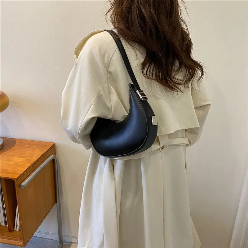 Luxury PU Leather Hobo Bag For Women With Zipper Closure - Smarsty