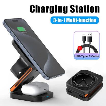 Foldable 30W Magnetic Wireless Charging Stand For iPhone - Smarsty