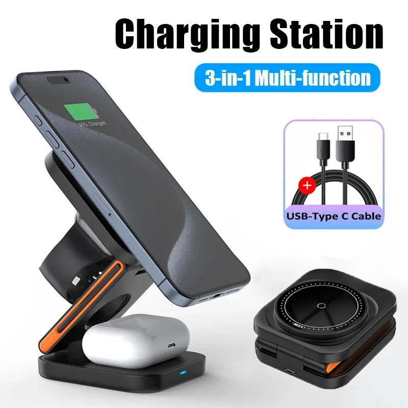Foldable 30W Magnetic Wireless Charging Stand For iPhone - Smarsty