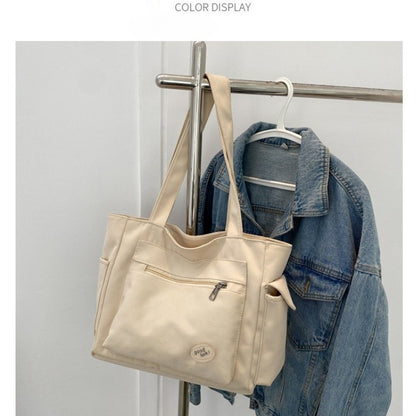 Women Canvas Tote Bag Large Capacity Shoulder Handbag - Smarsty