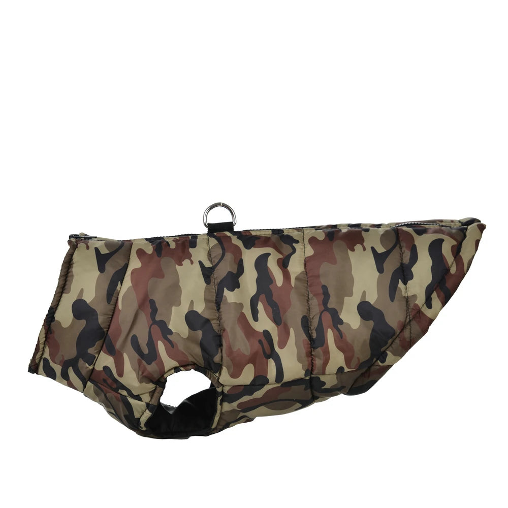 Waterproof Winter Dog Coat with Camouflage Print - Smarsty