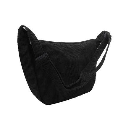 Corduroy Shoulder Bag Minimalist Crossbody For Women - Smarsty