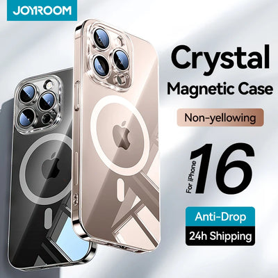 Magnetic iPhone Case Anti Yellow Transparent Slim Cover - Smarsty