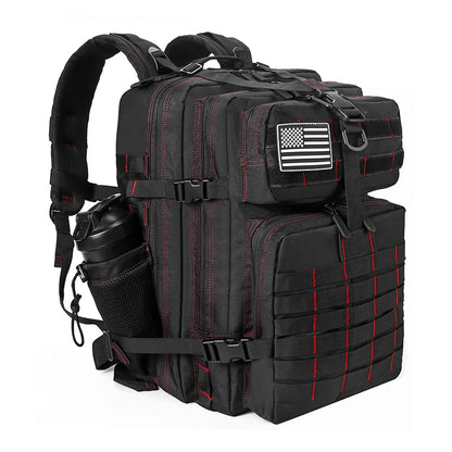 LHI 45L Tactical Backpack for Men and Women Large Athlete Gym Bag Outdoor Sports Hiking Survival Rucksack with Bottle Holder - Smarsty