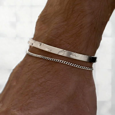 Men's Stainless Steel Cuban Chain Adjustable Bracelet - Smarsty