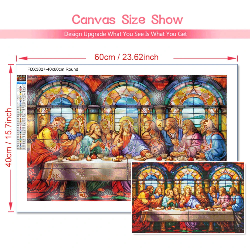 5D DIY Diamond Painting Jesus Last Supper Art Set - Smarsty