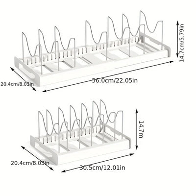 Kitchen utensil artifact pot storage rack Foldable kitchen utensil storage rack Kitchen pot lid storage rack by Smarsty