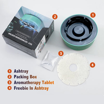 2-in-1 Intelligent Smoke-free Ashtray, Instantly Eliminates The Smell Of Second-hand Smoke, Does Not Include Batteries, Suitable - Smarsty