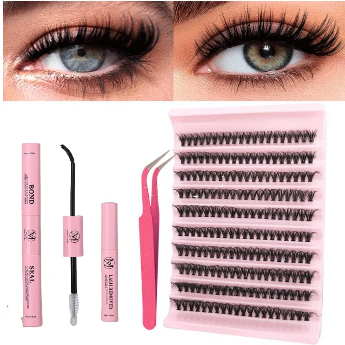 MIAOJIE DIY Eyelash Set with 200 Individual Lashes - Smarsty