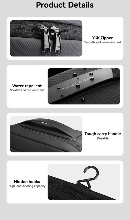 Mens Travel Toiletry Bag Waterproof With Dry Wet Separation - Smarsty