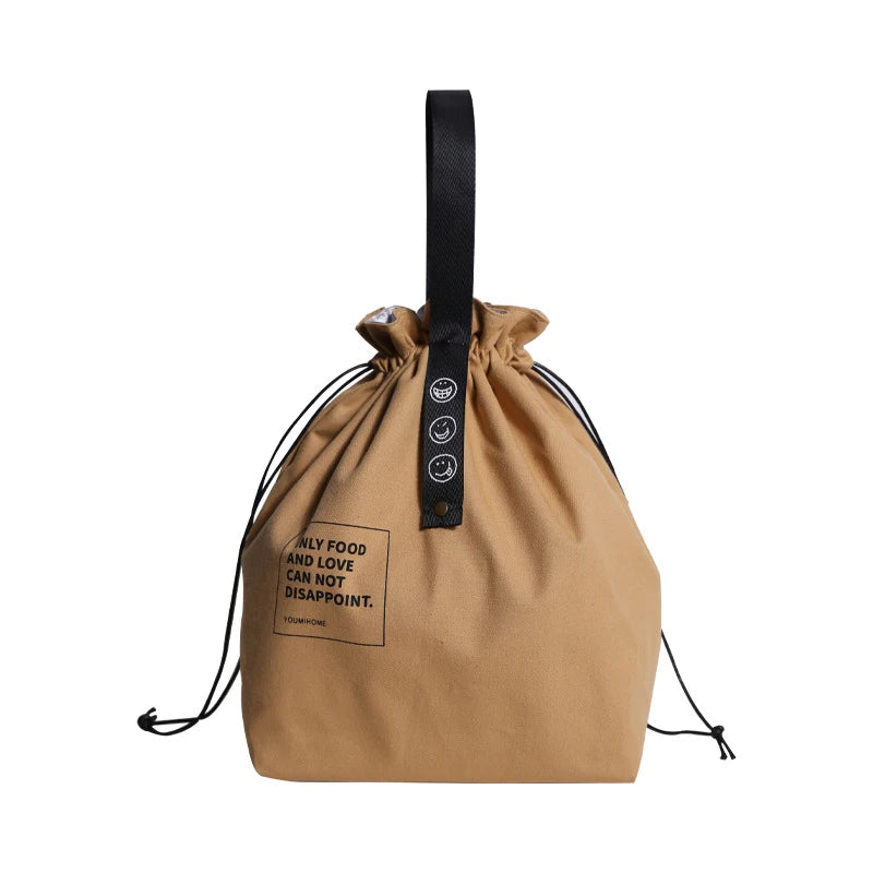 Canvas Lunch Bag Bento Box For Outdoor Picnics Fresh Keeping - Smarsty
