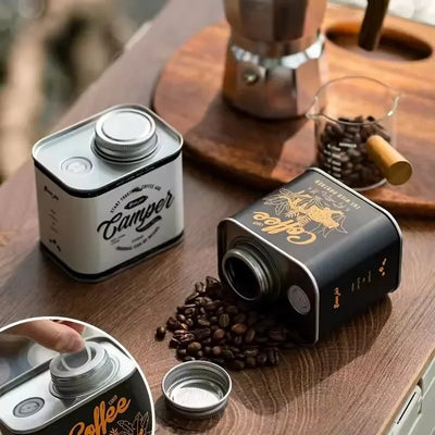 1/2pcs Household Kitchen Storage Jar, Sealed Coffee Bean Jar, Outdoor Camping Coffee Bean Moisture-Proof And Fresh-Keeping Jar by Smarsty