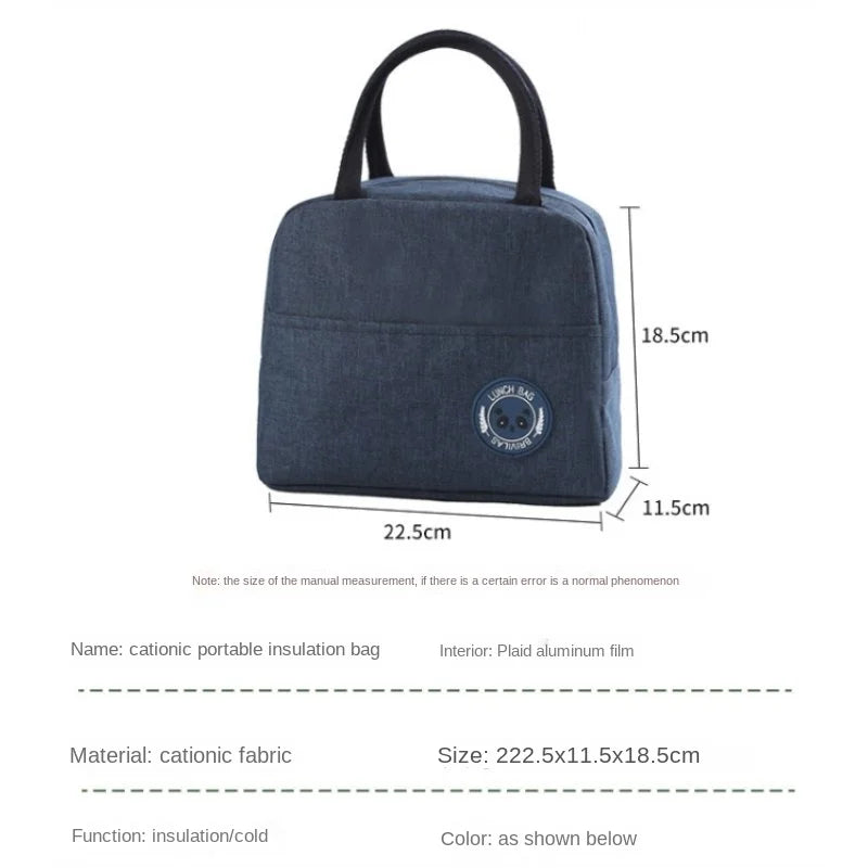 Large Capacity Insulated Bento Lunch Bag For Portable Meals - Smarsty