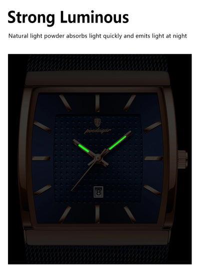 Men's Waterproof Quartz Watch with Luminous Date Feature - Smarsty