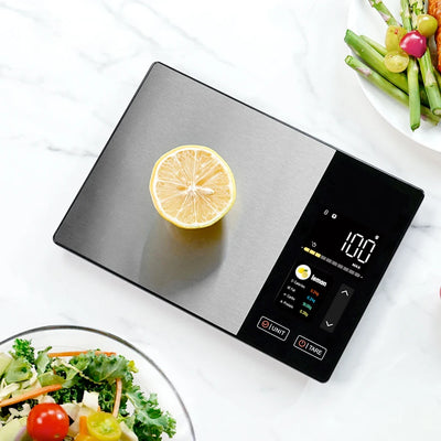 Smart Kitchen Scale Stainless Steel Food Calorie Protein Fat Carbs Nutritional Calculator 11LB/5kg Weight for Healthy Cooking by Smarsty