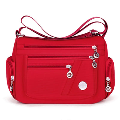 Nylon Crossbody Bag With Multi Compartment Travel Design - Smarsty
