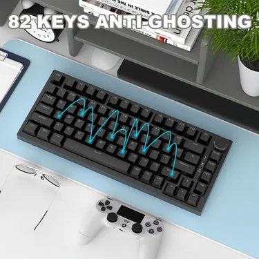 AK820 Mechanical Keyboard With Rotary Volume Control - Smarsty
