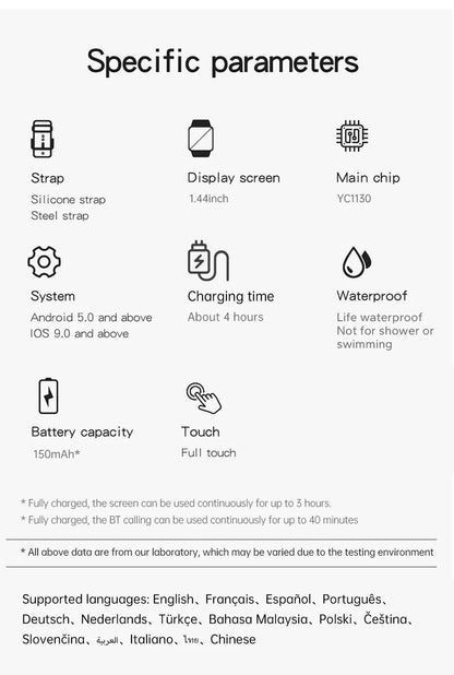 Smartwatch with Bluetooth Call and Health Monitoring - Smarsty