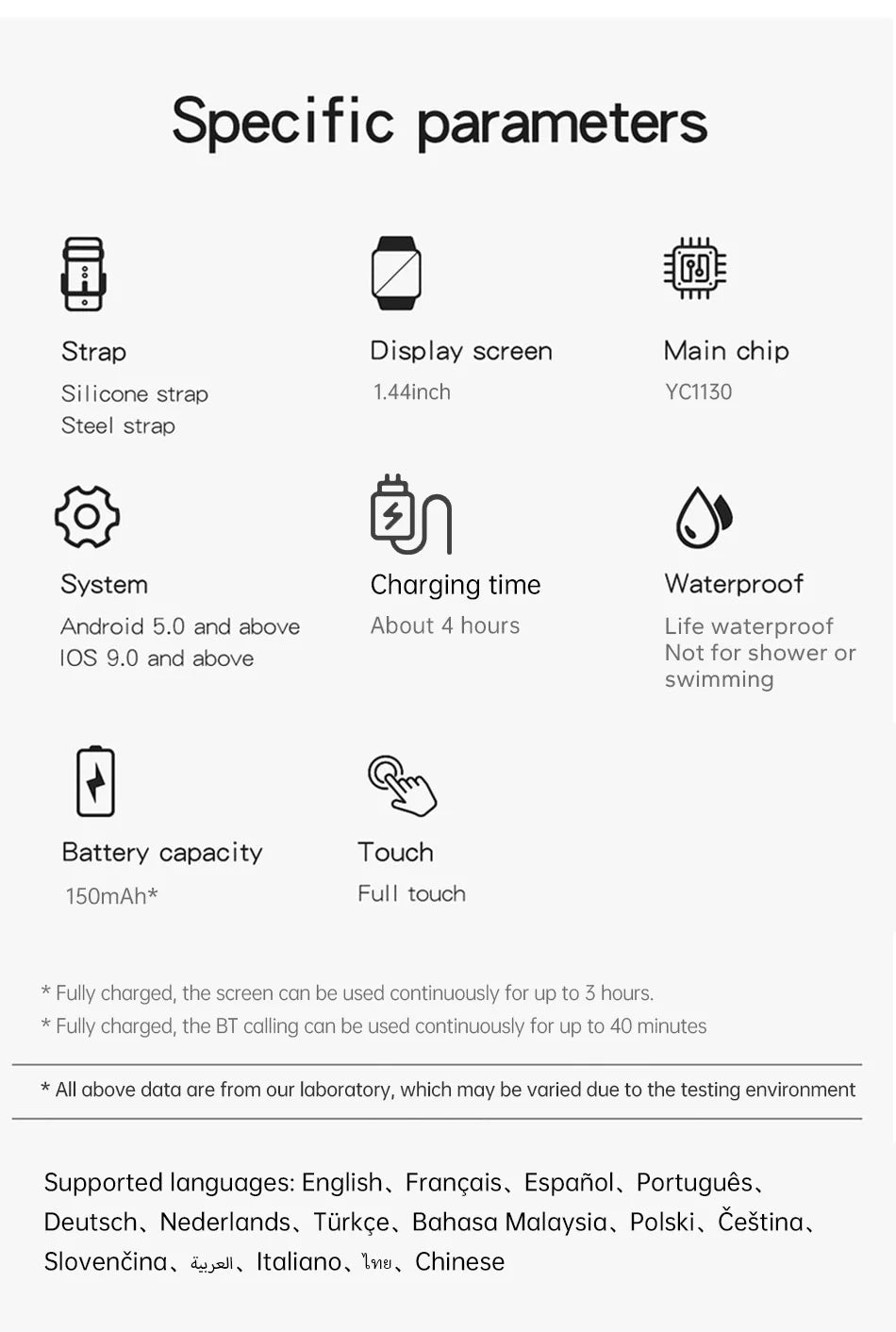 Smartwatch with Bluetooth Call and Health Monitoring - Smarsty