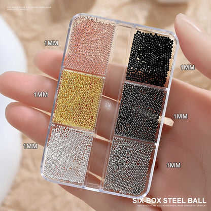 Mini Caviar Beads Nail Art Set with Magnetic Pen - Smarsty
