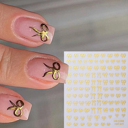 Mini Bowknot Nail Art Stickers for Creative Decoration - Smarsty