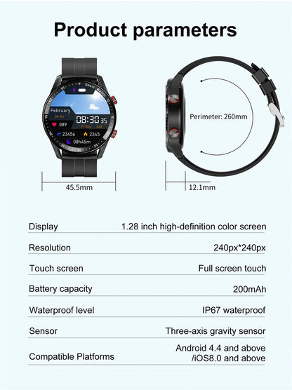 Bluetooth Call Smart Watch for Men with Health Tracking - Smarsty