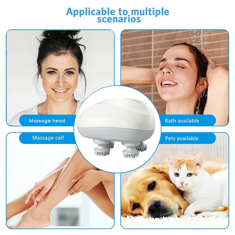 Electric Deep Scalp Massager for Relaxation and Cleansing - Smarsty