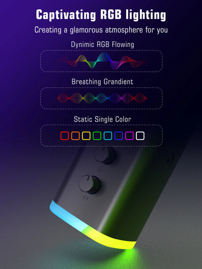 FIFINE Dynamic XLR Microphone Kit with RGB Control - Smarsty